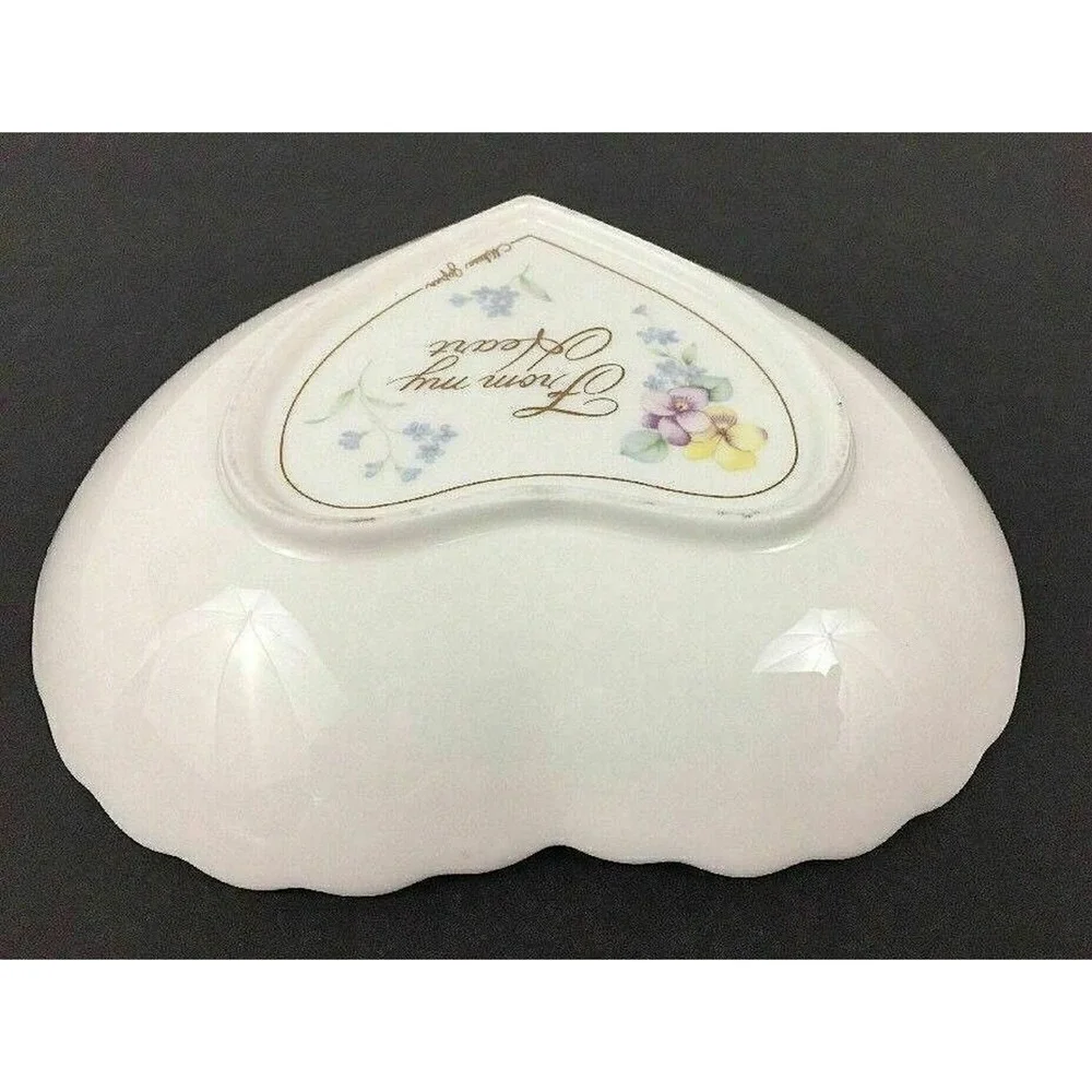 Mikasa Japan Heart Shaped Plate Raised Pink Roses Fine Bone China Valentines